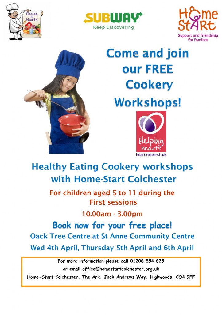 Recipe4health cookery workshop poster18 St Annes